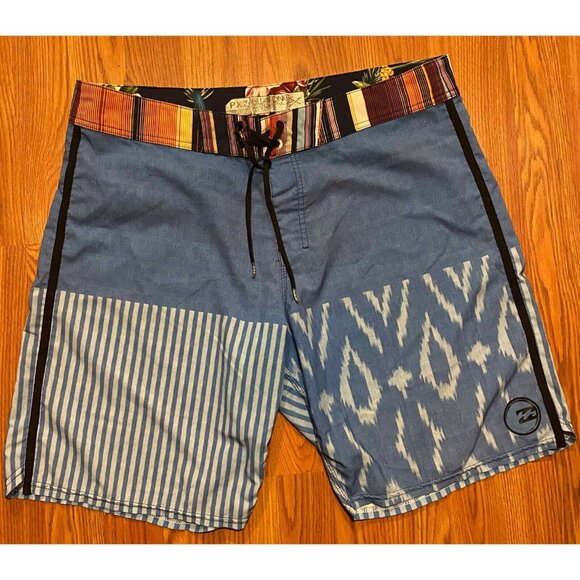 Billabong Other - Billabong Swim Trunks Mens 36 Platinum X PX2 Board Shorts Striped Colorblock